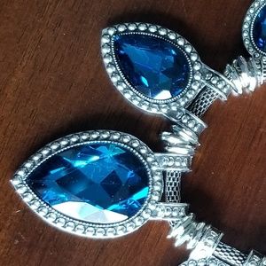 Silver/Blue Statement Necklace